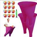 Granny Pants Yard Game Sets(2Pcs), Granny Pants Outdoor Games for Adults and Family, Party Field Day Games with 12 Bouncy Balls, More Balls for Backyard Park Beach (Pink)