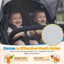 Orzbow 2 Pack Mosquito Net for Double Stroller Side-by-Side, Black | Insect, Fly & Bug Protection | Mosquito Net Cover for Double, and Twin Stroller | Baby Summer, travel, Camping Essentials
