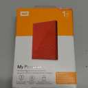WD 1TB My Passport, Portable External Hard Drive, Red, backup software with defense against ransomware, and password protection, USB 3.1/USB 3.0 compatible - WDBYVG0010BRD-WESN