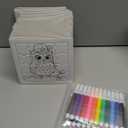  72pcs 4.7'' Fall Puzzles Bulk for Kids 48 Thanksgiving Jigsaw Puzzles and 24 Colorful Pens Color Your Own Jigsaw DIY Paper Craft Kit for Toddler Children Education Toy Autumn Party Favor Gift