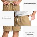 Mens Cotton Cargo Hiking Shorts with Multi Pockets Summer Outdoor Work Casual Shorts (S)