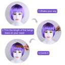 KUUQA 10 Pieces Party Wigs and Sunglass Set, Neon Short Bob Wig Sunglass Pack Costume Colorful Cosplay Wig Daily Party Hairpieces for Bachelorette Neon Party Favors, Halloween and Decorations