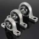 Pillow Block Bearing, 4Pcs KP002 Flange Mounted Pillow Bearings - Bore 15mm/0.59" ID Self Alignment Zinc Alloy Plummer Block Bearing for Diameter 15mm Linear Shaft Rod