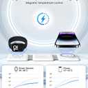 Charging Station for Apple Multiple Devices - 3 in 1 Foldable Magnetic Wireless Charger Dock - Travel Charging Pad for iPhone 17 16 15 14 13 12 Pro Max Plus Watch & Airpods