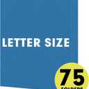 Two Pocket Folders, RAZCC 75 Pack 2 Pocket Folders Fit Letter Size Paper, Paper Folders with Pockets for School Office Business Home (Navy Blue)