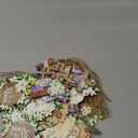 Spiareal 36 Pcs Easter Wooden Ornaments Religious He is Risen Ornaments Spring Hanging Decoration Holiday Christian Lily Cross Wood Cutouts Easter Decor for Party Small Tree Home