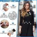 26 Pieces Heart Shape Iron on Patches Heart Rhinestone Patches Silver Adhesive Applique Hot Glue Rhinestone Love Hearts Glitter Crystal Patches for Clothing Jeans Shoes Hats Repair Decoration (4Sizes)