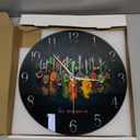 Kitchen Wall Clock Battery Operated 12 Inches Round Decorative Clocks for Walls Glass Wall Clock for Bedroom