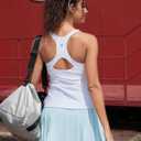 RUNNING GIRL Tank top with Built in Bra for Women,Compression Shirts Crisscross Back Workout Yoga Tops, Medium