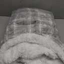 Wearable Electric Blanket Heated Throw, 50" x 60" Fast Heating Wrap Poncho Shawl with Hood & Pockets, 6 Heat Levels & 12 Hours Auto Shut-Off, Machine Washable, ETL & FCC Certified, Grey Plaid