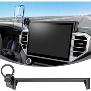 Car Phone Mount for Toyota Tundra 2022 2023 2024 2025 2026 & Sequoia 2023-2026: Magnetic Cell Phone Holder for 3rd Gen Toyota 14-Inch Screen Accessories - Compatible With MagSafe & iPhone Samsung
