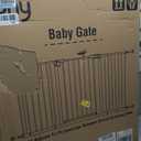 keny 29"-55" Extra Wide Baby Gate, Pressure Mounted No Drilling Dog Gate for Stairs Doorways, Easy Walk Through Safety Gate for Babies or Pets, 30" Tall, White