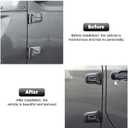 RT-TCZ Jeep Hinge Cover Trim - Front & Rear Door Hinges, Exterior Decoration Accessories - Compatible with Jeep Wrangler JL Unlimited 4-Door & Gladiator JT 2018-2024, 8Pack, Matte Black