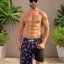 UNICOMIDEA Men Swim Trunks with Compression Liner 9 Inch Long Board Shorts (XXL)