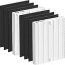 Improvedhand AP1512HH Replacement Filter for Coway Airmega Purifier AP1512HHFP AP1518R AP1519P, 2 Pcs HighEfficiency Materials Main Filter & 6 Pcs Activated Carbon Filter, Replace Part#3304899