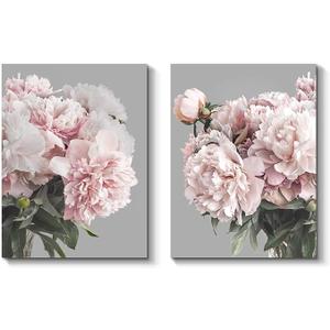 Calla Lily Canvas Wall Art: Black and White Flower Artwork Modern Floral Wrapped Canvas Picture Prints Elegant Living Room Painting Photography Ready to Hang for Bedroom Bathroom Office (18"x24"x2PCS)