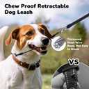 Pecute 32ft Retractable Dog Leash with Poo Bag Holder, Chew Proof Dog Leash with 360 Tangle-Free Extended, Anti-Slip Handle & Quick Brake Button, Suitable for Dogs Up to 110lbs in Weight