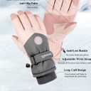 Winter Ski Snow Gloves for Men, Women, Youth | Touchscreen & Waterproof Cold Weather Hand Warming Gloves Winter Work Gloves (Gray)