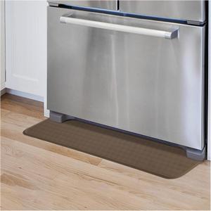 Refrigerator Floor Mat, Non-Slip Under Fridge Mats and Silicone Drip Tray, Appliance Spill Liner and Refrigerator Floor Protector Leak Catcher Mat Fridge Floor Mats - Brown 37.4'' x 8.5''