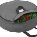 Primode Heavy Duty Wreath Storage Bag Garland Wreaths Container with Handles - Durable 600D Oxford Polyester Material Xmas Holiday Wreaths Storage Holder (30", Gray)