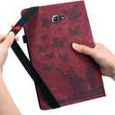 Case for Samsung Galaxy Tab A 2016 10.1 (SM-T580/ T585) PU Leather Convenient Stand Feature Shockproof Protection Flip Cover Butterfly Cat Pattern Case Galaxy Tab A6 - Red