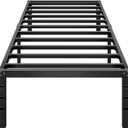 HLIPHA Metal Platform Bed Frame 16 Inch Tall,No Box Spring Needed,Twin Size Bed with Heavy Duty Strong Support Slats,Easy to Assemble,Black