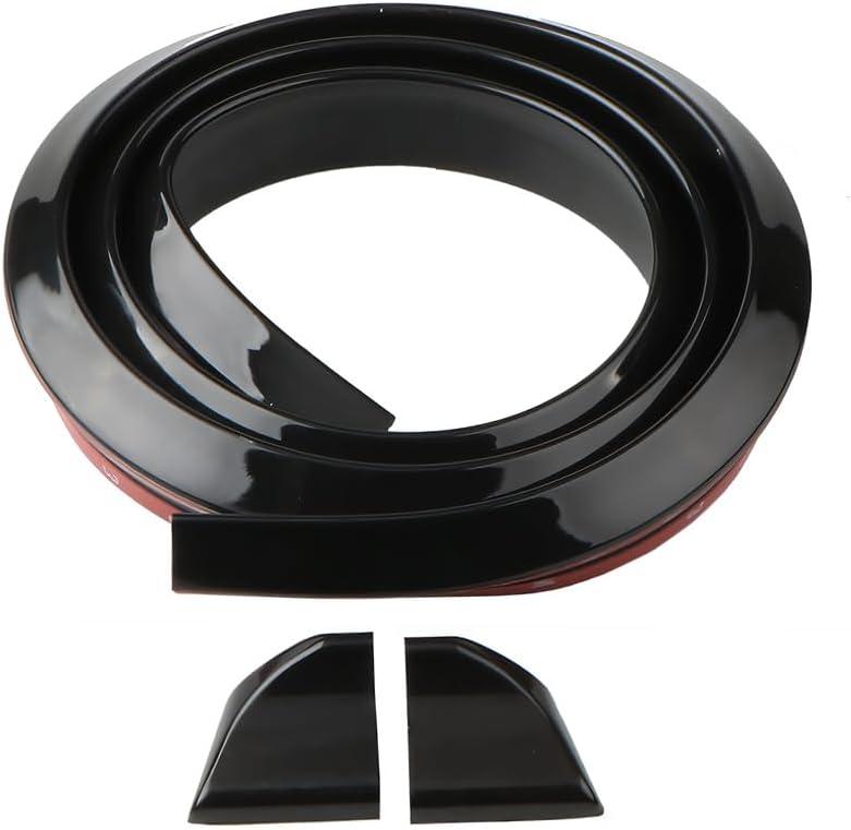 Spoilers for Cars, 3D Rubber Car Rear Spoiler Roof Lip Kit, Trunk Spoiler Trim Strip, Punch-Free Roof Spoiler Wing Sticker for Car Decorations, Automotive Exterior Accessories (Black)