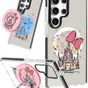Lotadilo Cute Case for Samsung Galaxy S25 Ultra for Women Girls - Funny Castle Design Compatible with Magsafe Magnetic Ring Holder Kickstand Fashion TPU Phone Covers