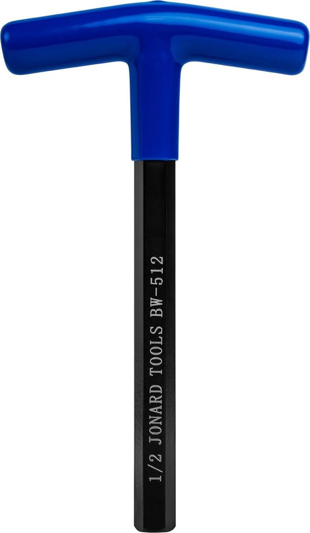 Jonard Tools BW-512 1/2 Hex Key T-Handle Security Wrench for Hex-Type Allen Security Screws, 7-inch