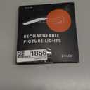 FULEN Picture Lights Battery Operated, Rechargeable Picture Frame Lights for Wall, LED Cordless Wall Lights for Arts,Paintings,Gallery&Dartboard,3 Color Temperatures, Remote Control,White,2 Pack