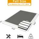 LUMUNANCE 2 Inch Full Box Spring Low Profile, Heavy Duty Metal Box Spring Bed Base, Mattress Foundation with Fabric Cover, Easy Assembly