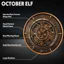 October Elf Large Real Moving Gears Wall Clock 24 Inch Vintage Industrial Steampunk Large Big Metal Wall Clock for Living Room Decor (24 Inch Antique Brass Gold)