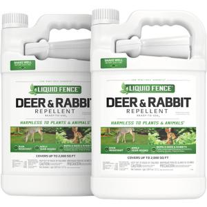 Liquid Fence Deer And Rabbit Repellent Ready-To-Use 1 Gallon, Apply Year-Round, 2 Pack