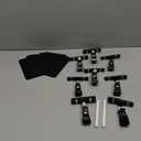 8 Pack Rotating Clip Pop Swivel Sign Rotatable Holding Clamp Sign Holder, Plastic Merchandise Sign Display Clip Holder with 2 Chalk Markers for Food, Store Signs Displays, black