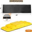 OULEME 26x9 Heavy Duty Rubber Mat, Anti-Slip Rubber Pad for RV Leveling Blocks/Ramp/Leveler (2 Pack)