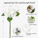 Leftover Hydrangea Artificial Flowers,4 Pcs Real Touch Hydrangea Flowers with 3 Pcs Butterflies for Centerpiece Table Decorations,Floral Arrangements for Coffee Table Decor Living Room Decor