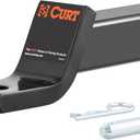 CURT 45032 Class 3 Trailer Hitch Ball Mount and Pin, Fits 2-Inch Receiver, 7,500 lbs, 1-Inch Hole, 2-In Drop, 3/4-Inch Rise