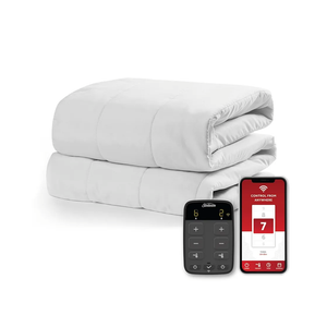 Sunbeam Polyester Wi-Fi Connected Mattress Pad, Electric Blanket, 10 Heat Settings, Queen Size