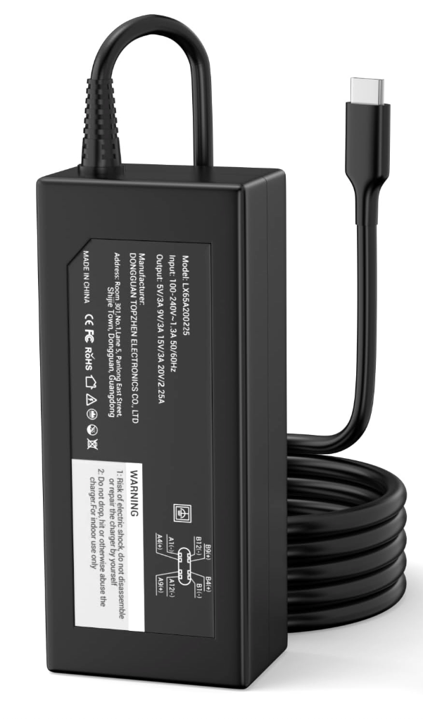45W USB C Laptop Charger for HP Chromebook 14 x360 14-ca051wm 14-ca052wm 14-ca091wm 14-ca061dx 14-ca060nr 14-ca020nr 14-ca043cl Type C Power Cord