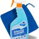 Glue Gone Car Window Cleaner Kit - Includes 500 ml Spray Cleaner and 30cm x 30cm Microfiber Cloth for a Streak-Free Shine, Showroom-Quality Finish - Safe on Tinted Windshields and Car Body Paint