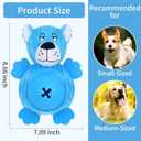 Interactive Dog Toys, Plush Dog Toy with Treat Dispensing Ball, Squeaky Dog Toy with Cute Plastic Paws for Playing,Slow Eat Hiding Food Enrichment Toy for Small & Medium Breeds (Blue)