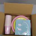 96 Piece Preppy Smiley Face Party Paper Plates Preppy Smile Face Party Decorations Preppy Tableware Set Paper Smile Face Plates Cups Napkins Cutlery Serve 24 Guest for Birthday or Baby Shower