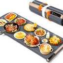 Warming Mat for Food Extra Large 36"x16", 500W Food Warming Mats for Countertop, Food Warmer Trays Chafing Dishes for Buffets Party, 9-Level Temp 12H Timer, Child Lock, Gatherings Portable