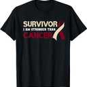 Survivor I'm Stronger Than Oral Head & Neck Cancer Survivor T-Shirt 2 XL 