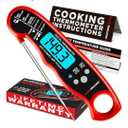 Alpha Grillers Meat Thermometer Digital – Instant Read Food Thermometer for Cooking & Grilling – Professional Kitchen Fathers Day Gift for Dad Men Him Husband