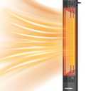 Encyclpo Patio Heater for Outdoor Use,1500W Infrared, 36 in Portable Tower Heater, 3 Levels, IPX5 Waterproof, Tip-Over&Overheat Protection for Garage, Indoor, Large Room, Backyard, Home