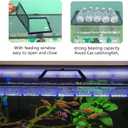 Magnetic Fish Tank Cover Net Aquarium Lid Mesh Top Hood Cut to Any Size Ventilation Transparency Anti-Jumping Aquarium Cover with Feeding Window(39"X19")