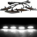 Riloer LED Grille Lights Kits Compatible with Toyota 4Runner TRD Pro/SR5/TRD Off-Road/Limited 2014-2019 4" Smoke Lens 4 PCS White