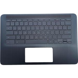 Replacement for HP Chromebook 14 G6 Laptop Upper Case Palmrest with Keyboard Assembly Part L90459-001
