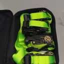 Motorcycle Tie Down Strap (4PK) - 2,100lb Break Strength Premium 15ft Ratchet Tie Down Straps Set, Soft Loop Ratchet Straps for Moving Appliances, Lawn Equipment, Cargo Straps for Trucks (Green)